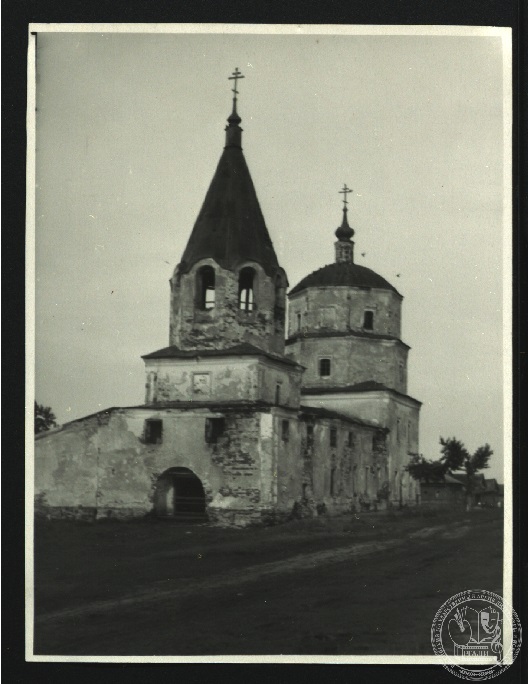 Спасо-Преображенская церковь в с. Нижнее Аблязово. 1736 г. Фотография В.Г. Лидина. [1940-е гг.] РГАЛИ. Ф. 3102. Оп. 1. Ед. хр. 1520. Л. 52.